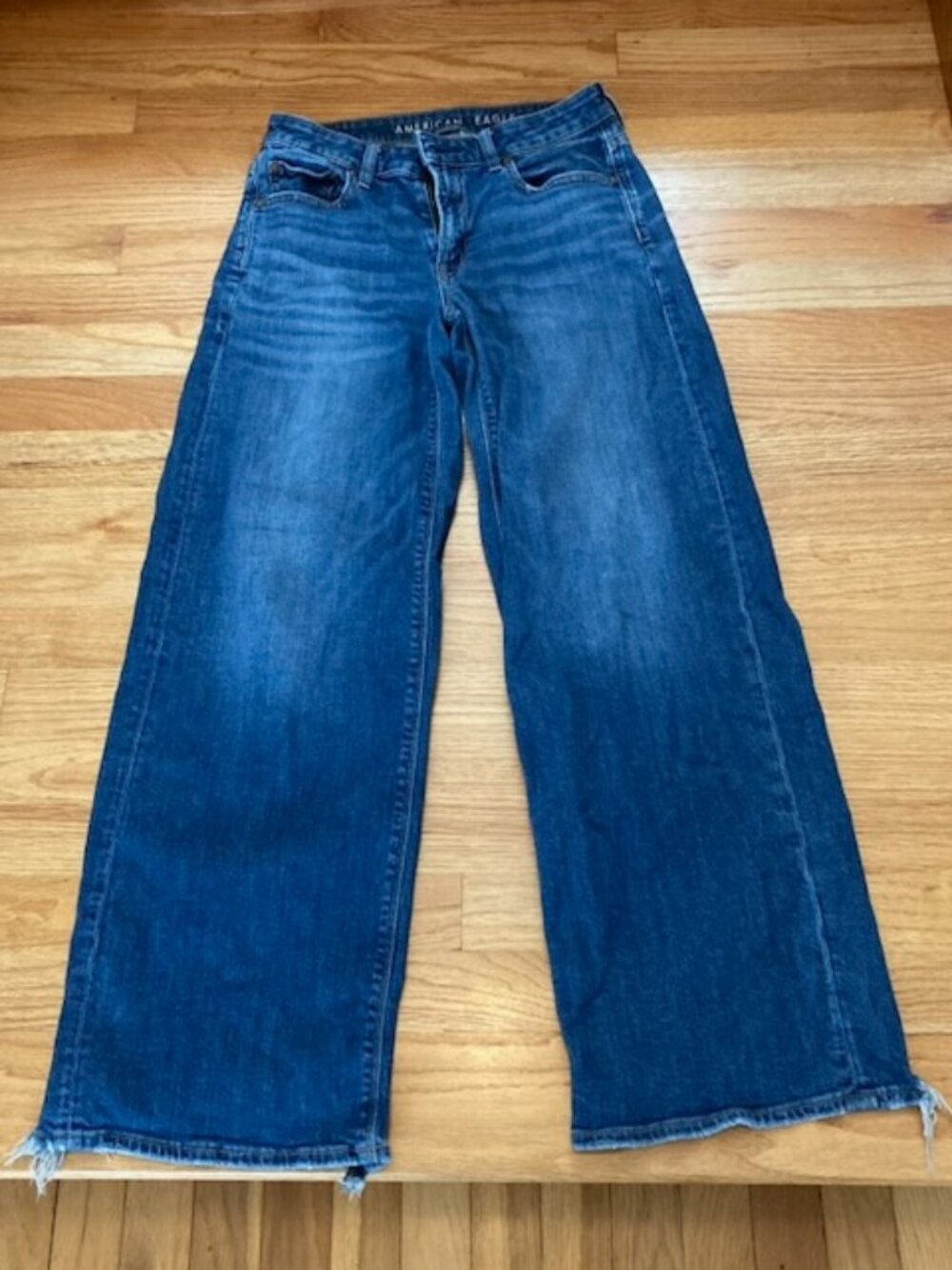 American Eagle Stretch Wide-leg Mid-rise jeans